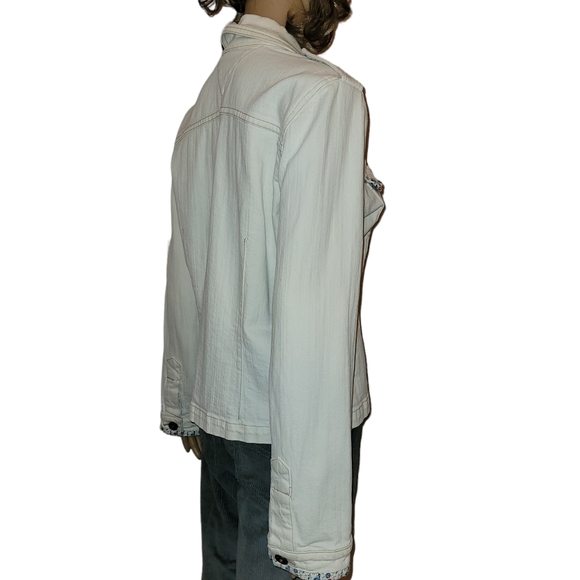 Tommy Jeans White Denim Jacket Size Large - Picture 3 of 11